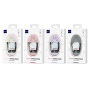 ZGA Colorful Transparent Dual Mode Wireless 2.4G + Bluetooth 5.0 Mouse(Grey)