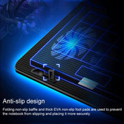 ICE COOREL Notebook Computer Base Speed Control Silent Six-fan Cooling Holder Cooling Rack, Style: Premium Edition(Lvory)