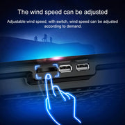 ICE COOREL Notebook Computer Base Speed Control Silent Six-fan Cooling Holder Cooling Rack, Style: Premium Edition(Dazzling Red)