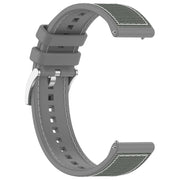 22mm Hybrid Nylon Braid Silicone Watch Band(Grey)