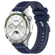 22mm Hybrid Nylon Braid Silicone Watch Band(Midnight Blue)