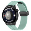 18mm Groove Folding Black Buckle Silicone Watch Band(Teal) - 18mm Bands by PMC TechLife | Online Shopping South Africa | PMC TechLife | Buy Now Pay Later Mobicred