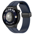18mm Groove Folding Black Buckle Silicone Watch Band(Midnight Blue) - 18mm Bands by PMC TechLife | Online Shopping South Africa | PMC TechLife | Buy Now Pay Later Mobicred