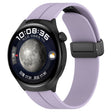 18mm Groove Folding Black Buckle Silicone Watch Band(Purple) - 18mm Bands by PMC TechLife | Online Shopping South Africa | PMC TechLife | Buy Now Pay Later Mobicred