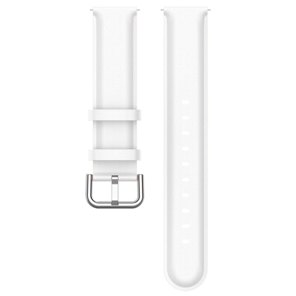 For CMF Watch Pro D395 22mm Round Tail Genuine Leather Watch Band(White)