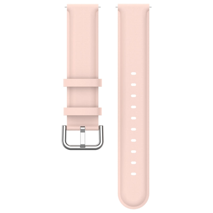 For CMF Watch Pro D395 22mm Round Tail Genuine Leather Watch Band(Pink)