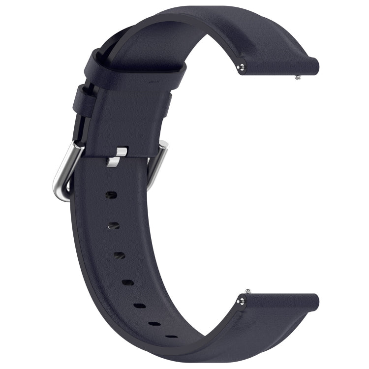 For CMF Watch Pro D395 22mm Round Tail Genuine Leather Watch Band(Navy Blue)