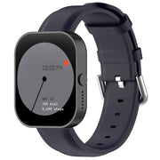 For CMF Watch Pro D395 22mm Round Tail Genuine Leather Watch Band(Navy Blue)