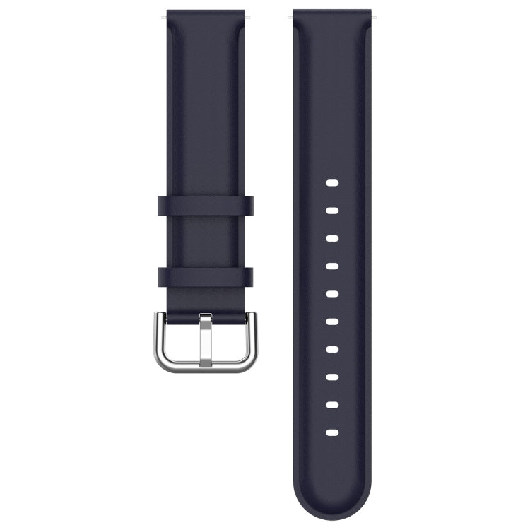 For CMF Watch Pro D395 22mm Round Tail Genuine Leather Watch Band(Navy Blue)