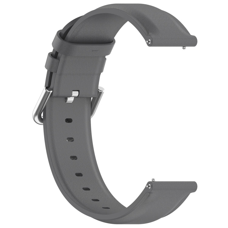 For CMF Watch Pro D395 / Watch Pro 2 22mm Round Tail Genuine Leather Watch Band(Grey)