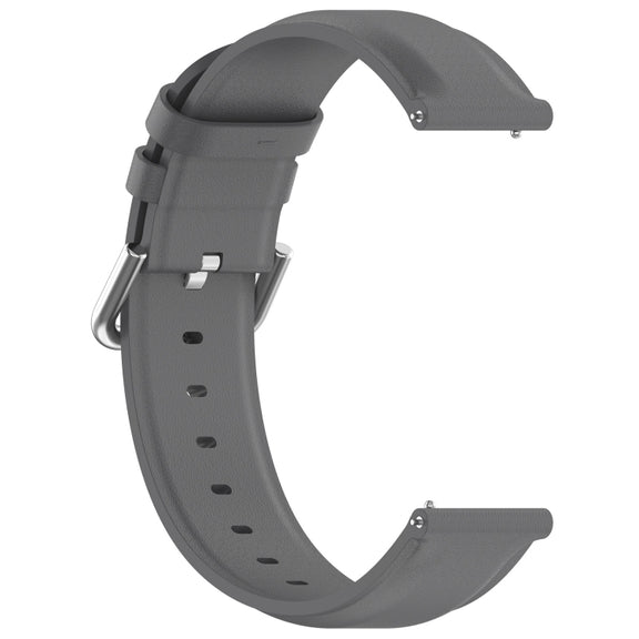 For CMF Watch Pro D395 / Watch Pro 2 22mm Round Tail Genuine Leather Watch Band(Grey)