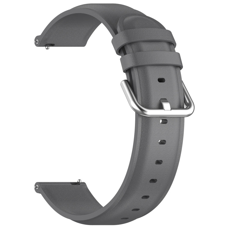 For CMF Watch Pro D395 / Watch Pro 2 22mm Round Tail Genuine Leather Watch Band(Grey)
