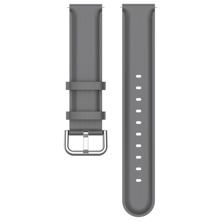 For CMF Watch Pro D395 / Watch Pro 2 22mm Round Tail Genuine Leather Watch Band(Grey)