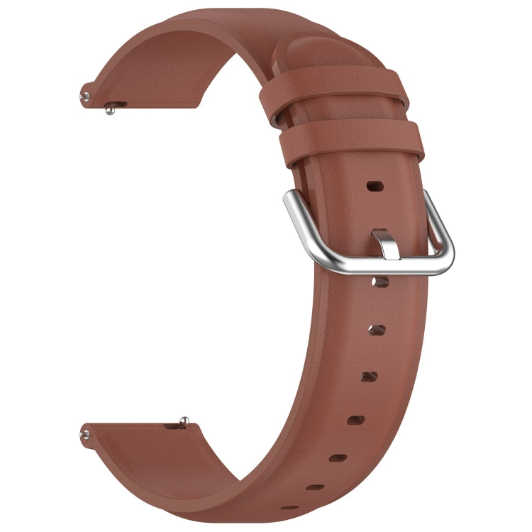 For CMF Watch Pro D395 / Watch Pro 2 22mm Round Tail Genuine Leather Watch Band(Brown)