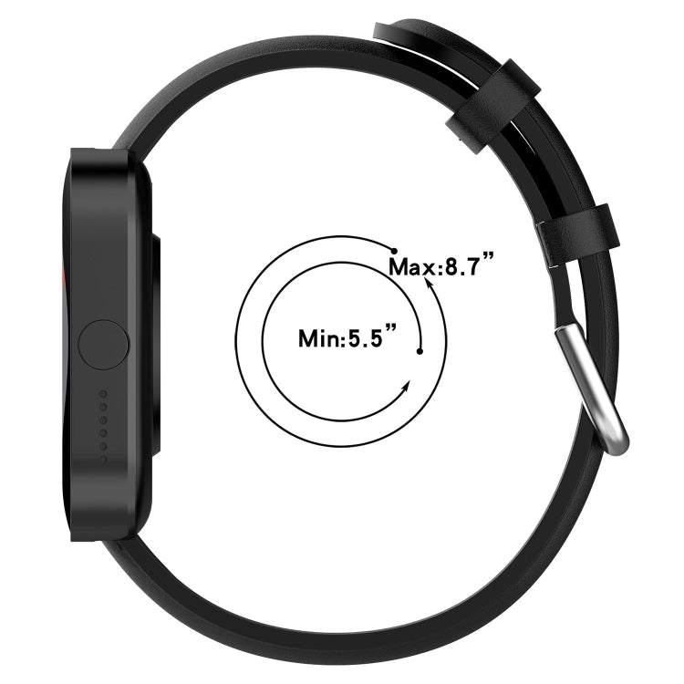 For CMF Watch Pro D395 / Watch Pro 2 22mm Round Tail Genuine Leather Watch Band(Grey)