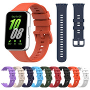 For Samsung Galaxy Fit 3 Solid Color Buckle Silicone Watch Band(Red)