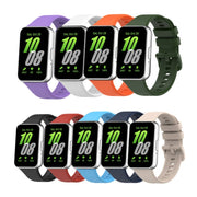 For Samsung Galaxy Fit 3 Solid Color Buckle Silicone Watch Band(Red)