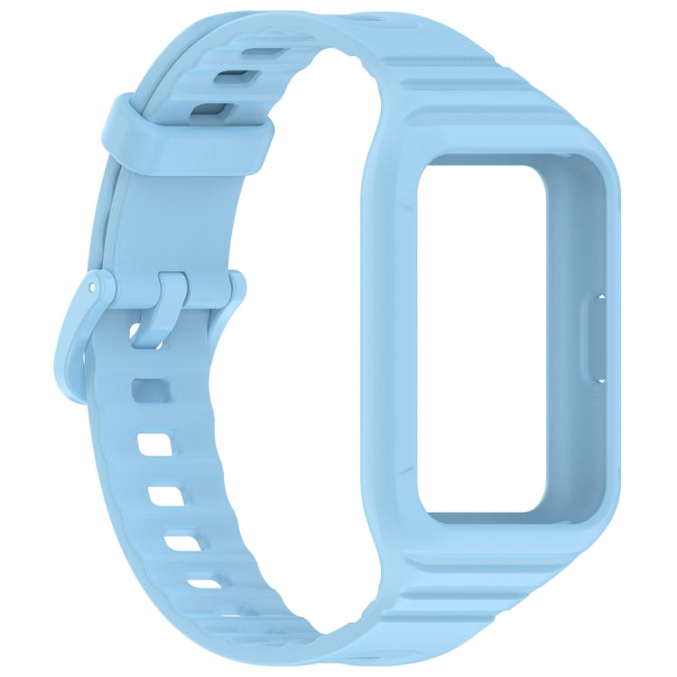 For Samsung Galaxy Fit 3 Solid Color Integrated TPU Watch Band(Light Blue)