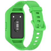 For Samsung Galaxy Fit 3 Solid Color Integrated TPU Watch Band(Fluorescent Green)