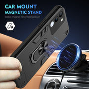 For vivo V29e 5G Shockproof Metal Ring Holder Phone Case(Black)