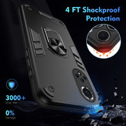 For Huawei nova 9 Shockproof Metal Ring Holder Phone Case(Black)