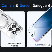 For Xiaomi 14 Electroplating MagSafe 360 Degree Rotation Holder Shockproof Phone Case(Blue)