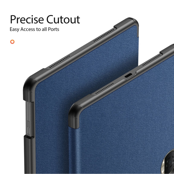 For Honor Pad 9 DUX DUCIS Domo Series Cloth Texture Magnetic Leather Tablet Case(Blue)