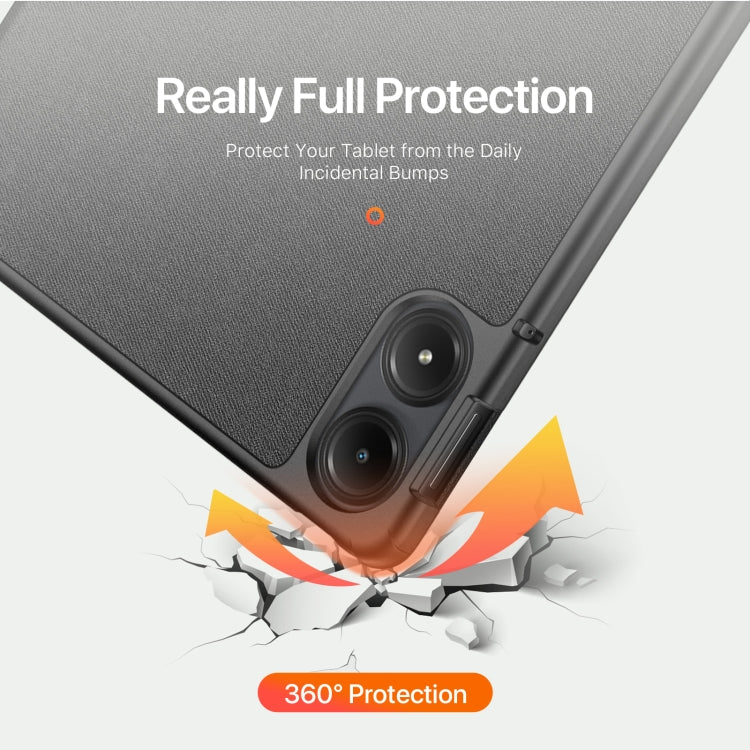 For Xiaomi Redmi Pad Pro 12.1 DUX DUCIS Domo Series Cloth Texture Magnetic Leather Tablet Case(Black)