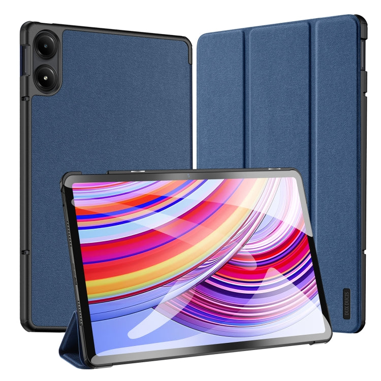 For Xiaomi Redmi Pad Pro 12.1 DUX DUCIS Domo Series Cloth Texture Magnetic Leather Tablet Case(Blue)