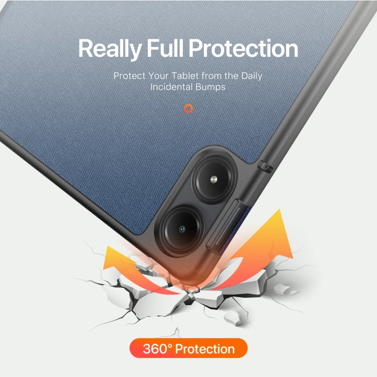 For Xiaomi Redmi Pad Pro 12.1 DUX DUCIS Domo Series Cloth Texture Magnetic Leather Tablet Case(Blue)