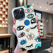 For iPhone 16 Pro Colorful Painting Pattern TPU Phone Case(Eye Monster)