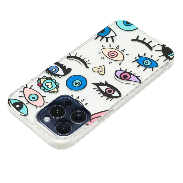 For iPhone 16 Pro Colorful Painting Pattern TPU Phone Case(Eye Monster)