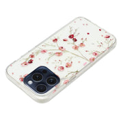 For iPhone 16 Pro Colorful Painting Pattern TPU Phone Case(Red Flowers)