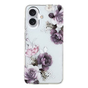 For iPhone 16 Plus Colorful Painting Pattern TPU Phone Case(Peony)