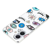For iPhone 16 Plus Colorful Painting Pattern TPU Phone Case(Eye Monster)