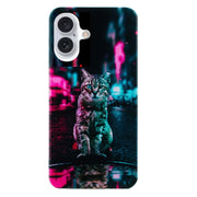 For iPhone 16 Colorful Painting Pattern TPU Phone Case(Traffic Light Cat)