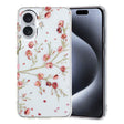 For iPhone 16 Colorful Painting Pattern TPU Phone Case(Red Flowers) - iPhone 16 Cases by PMC TechLife | Online Shopping South Africa | PMC TechLife | Buy Now Pay Later Mobicred