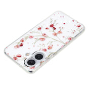 For iPhone 16 Colorful Painting Pattern TPU Phone Case(Red Flowers)