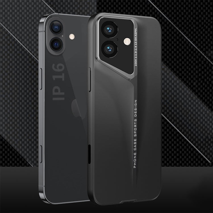 For iPhone 16 Plus GKK Blade Ultra-thin Full Coverage Phone Case(Black)