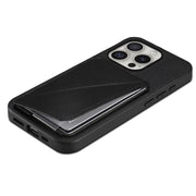 For iPhone 16 Pro Max D04 Calf Texture Dual Card Slot Holder Phone Case(Black)