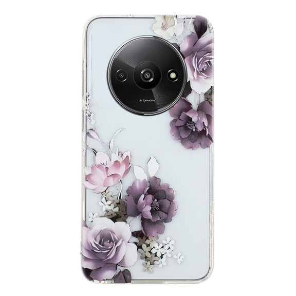 For Xiaomi Redmi A3 Colorful Painting Pattern TPU Phone Case(Peony)