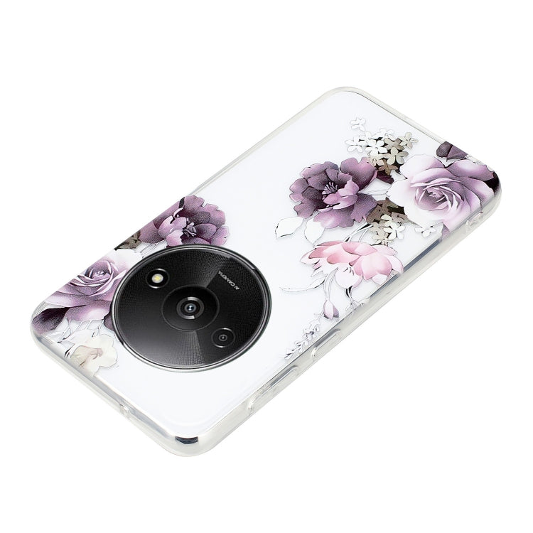 For Xiaomi Redmi A3 Colorful Painting Pattern TPU Phone Case(Peony)