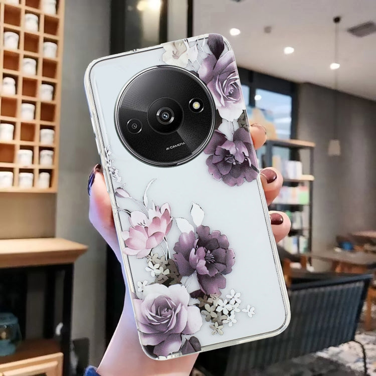 For Xiaomi Redmi A3 Colorful Painting Pattern TPU Phone Case(Peony)