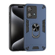 For Motorola Edge 40 Neo Shockproof Metal Ring Holder Phone Case(Blue) - Motorola Cases by PMC TechLife | Online Shopping South Africa | PMC TechLife | Buy Now Pay Later Mobicred