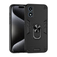 For Motorola Moto G Play 2024 Shockproof Metal Ring Holder Phone Case(Black) - free shipping - PMC Jewellery - Order now!