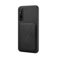 For Sony Xperia 1 V D04 Calf Texture Dual Card Slot Holder Phone Case(Black) - Sony Cases by PMC TechLife | Online Shopping South Africa | PMC TechLife | Buy Now Pay Later Mobicred