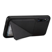 For Sony Xperia 1 V D04 Calf Texture Dual Card Slot Holder Phone Case(Black)
