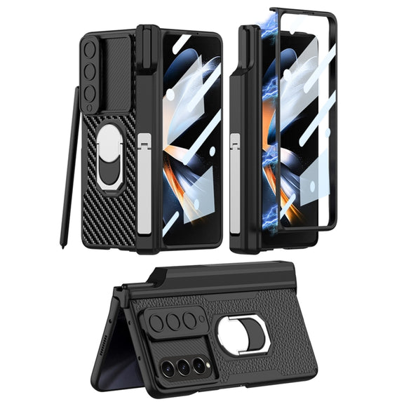For Samsung Galaxy Z Fold4 GKK Integrated Magnetic Armor Full Coverage Phone Case(Brushed Texture)