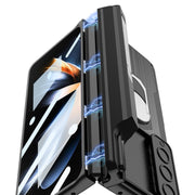 For Samsung Galaxy Z Fold4 GKK Integrated Magnetic Armor Full Coverage Phone Case(Litchi Texture)