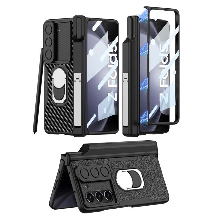 For Samsung Galaxy Z Fold5 GKK Integrated Magnetic Armor Full Coverage Phone Case(Brushed Texture)